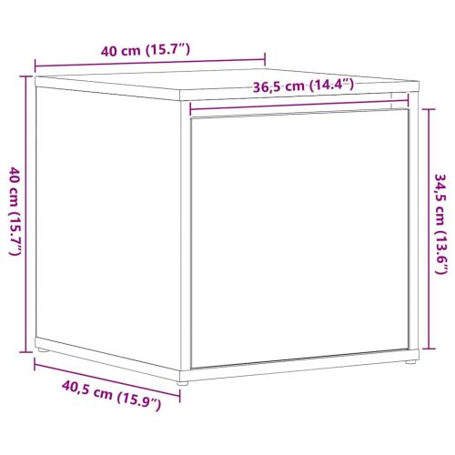 Плика Черния дъб 40,5 x 40 x 40 см Инженерна дървесина