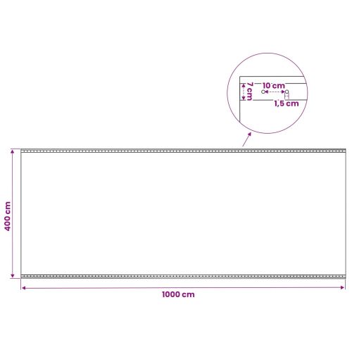 Брезенти тип Лено, 2 бр, 260 г/м², 4x10 м, бели