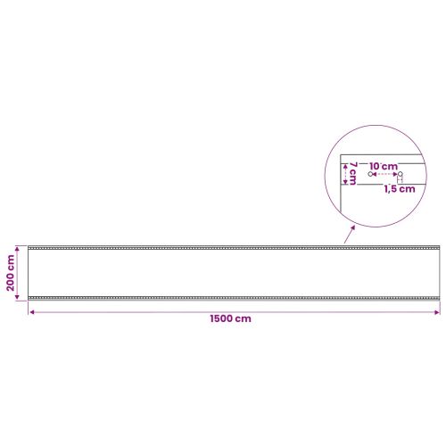 Брезенти тип Лено, 2 бр, 260 г/м², 2x15 м, бели