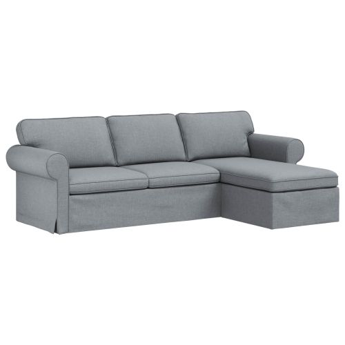 Диван Светлосиво 245 x 138 x 80 см текстил