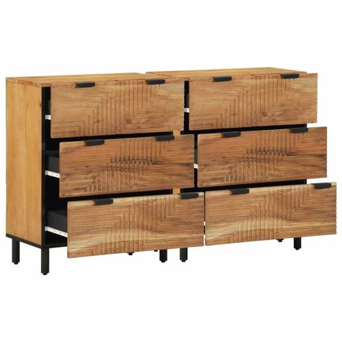 Комплект скрин 2 бр. 120 x 33 x 75 см Солидно акациево дърво