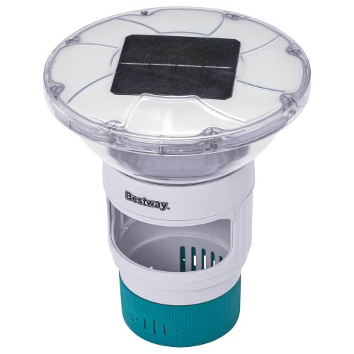 Bestway Плаваща соларна лампа с LED ленти Бяло Ø 7,6 см PC и ABS