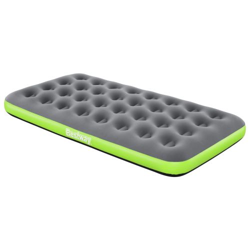 Bestway Въздушен матрак 1-местен 188 x 99 x 22 cm Сив и зелен