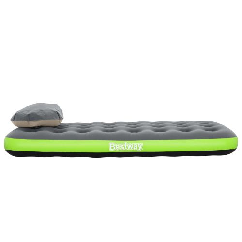 Bestway Въздушен матрак 1-местен 188 x 99 x 22 cm Сив и зелен