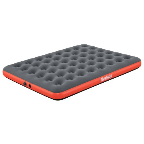 Bestway Въздушен матрак 2-местен 203 x 152 x 22 cm Сив и червен