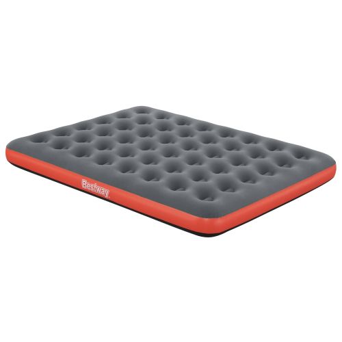 Bestway Въздушен матрак 2-местен 203 x 152 x 22 cm Сив и червен