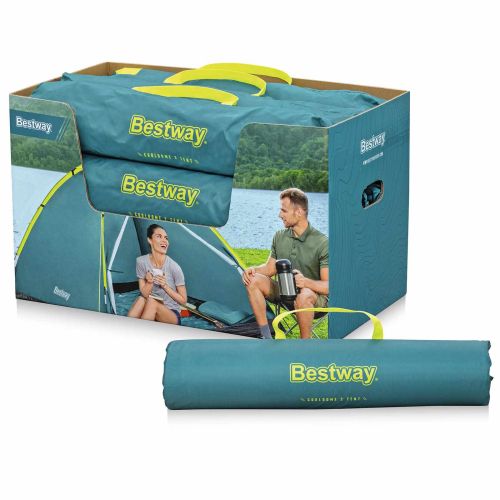 Bestway Стилна палатка за лагер Зелено 1,45 x 2,05 x 1 м