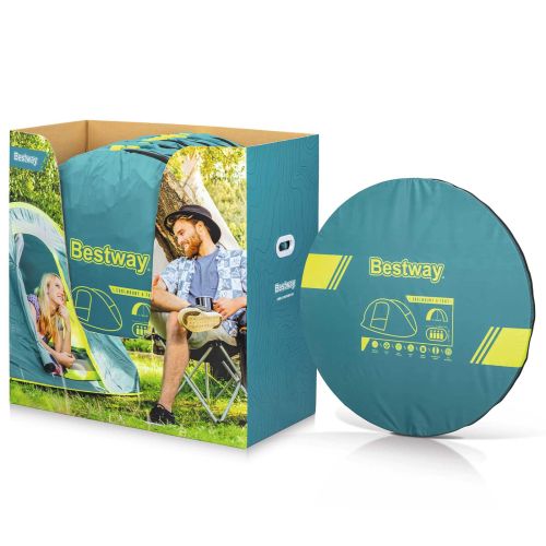 Bestway Стилна палатка за лагер Зелено 2,10 x 2,40 x 1,00 м