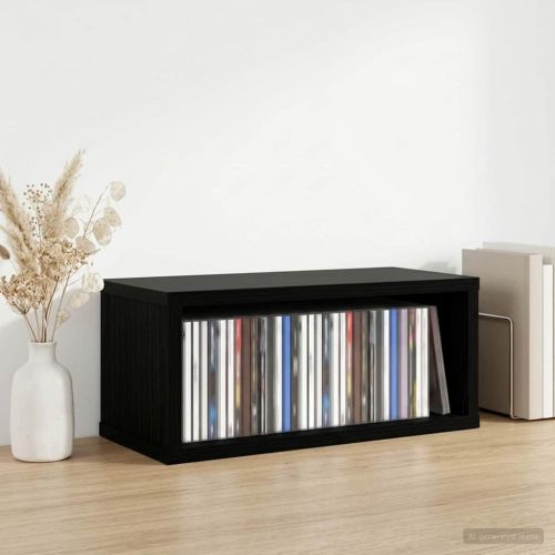 Рафтове за CDs Черен дъб 40 x 17 x 17 см Инженерна дървесина