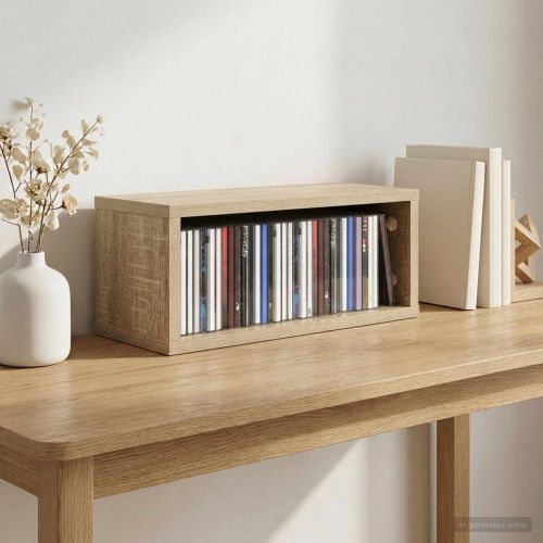 Рафтове за CDs Дъб сонома 40 x 17 x 17 см Инженерна дървесина