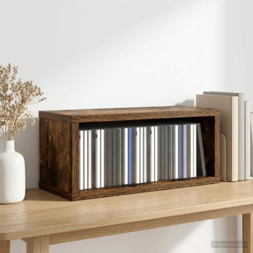 Рафтове за CDs Опушен дъб 40 x 17 x 17 см Инженерна дървесина