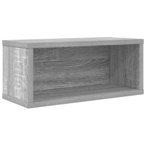 Рафтове за CDs Сив Сонома 40 x 17 x 17 см Инженерна дървесина