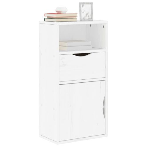 Страничен шкаф с чекмедже ODDA White 40x24x79 cm