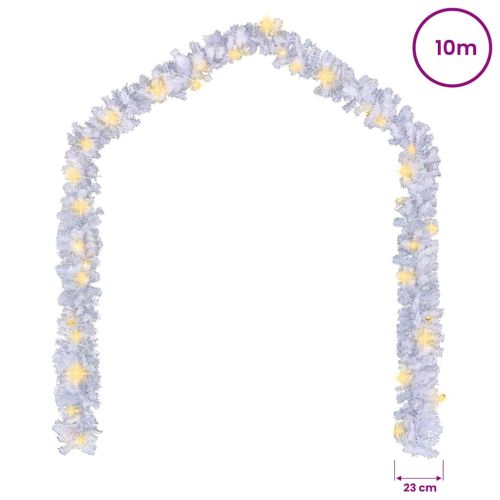 Коледен гирлянд с LED лампички, 10 м, бял