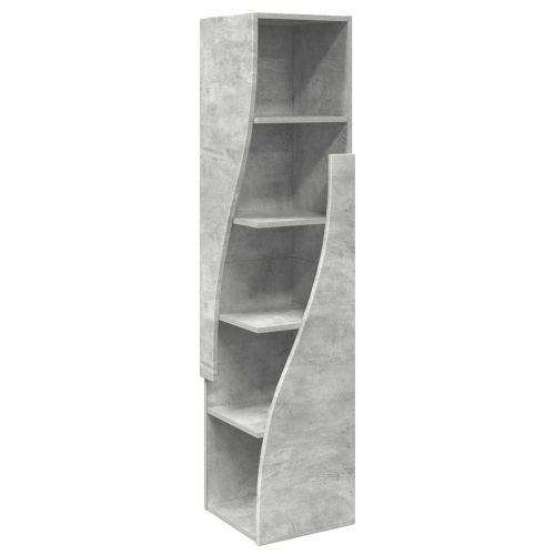 Ъглов шкаф 32x32x140см Инженерна дървесина Циментено сиво