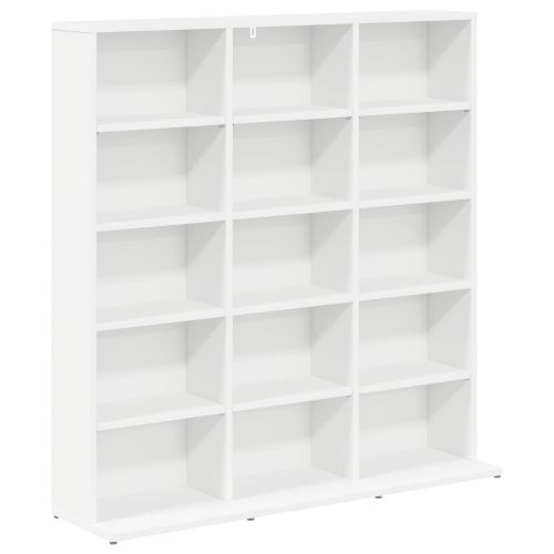 Кабинет за CD Бяло 96 x 23,5 x 97,5 см Инженерна дървесина