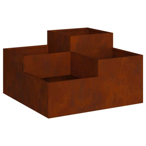 Градинска саксия Ръждясало 100 x 100 x 48 см Патинираща стомана