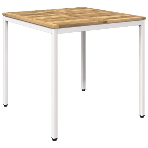 Маса за вечеря в градината Бяло 80 x 80,5 x 75 см