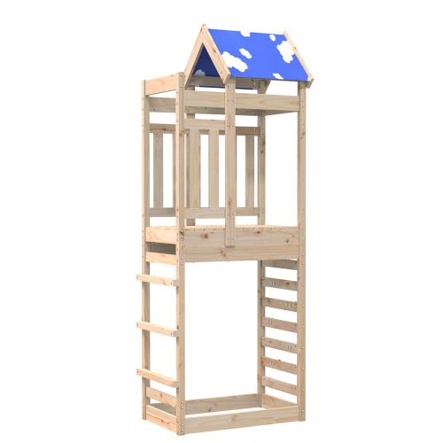 Игрална кула Кафяво 85 x 52,5 x 239 см Солидно борово дърво