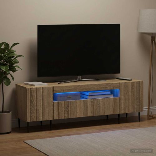 LED телевизионен кабинет ZWOLLE 153 x 35 x 43 см Дъб сонома