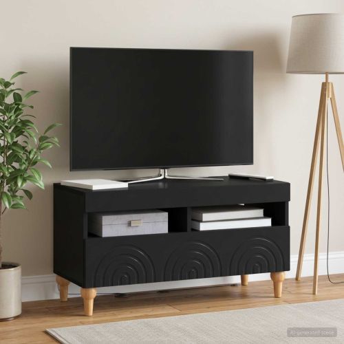 LED телевизионен кабинет ALKMAAR 81 x 35 x 43 см Черно