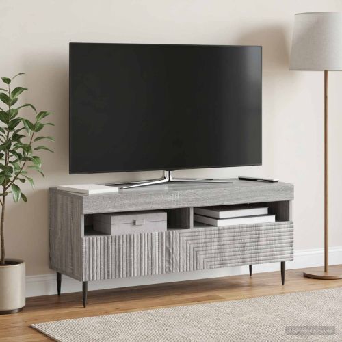 LED телевизионен кабинет HAARLEM 100 x 35 x 43 см Сив Сонома