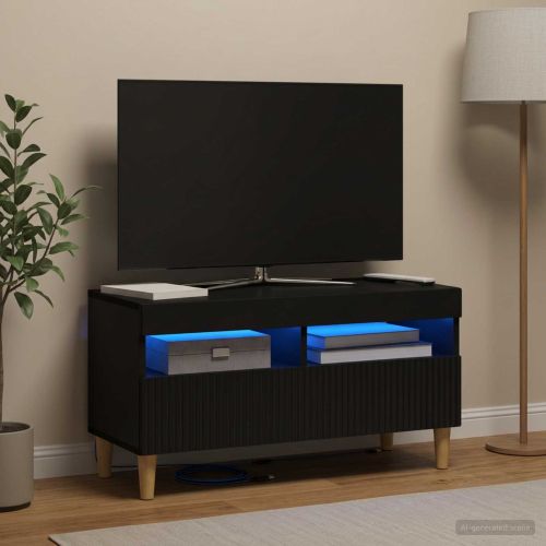 LED телевизионен кабинет ARNHEM 81 x 35 x 43 см Черно