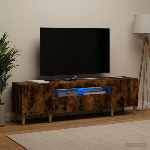 LED телевизионен кабинет DELFT 153 x 35 x 43 см Опушен дъб