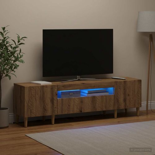 LED телевизионен кабинет DELFT 153 x 35 x 43 см Дъб артизан