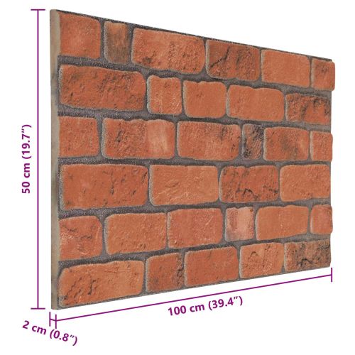 Стенни панели 10 бр. 100 x 50 cm Теракота EPS пяна