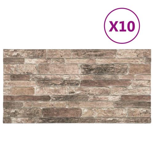 Стенни панели 10 бр. 100 x 50 cm Многоцветен EPS пяна