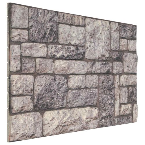 Стенни панели 10 бр. 100 x 50 cm Сив и бял EPS пяна