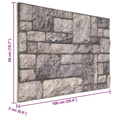 Стенни панели 10 бр. 100 x 50 cm Сив и бял EPS пяна