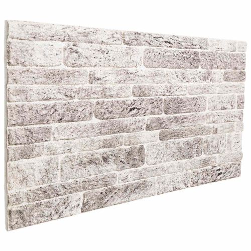 Стенни панели 10 бр. 100 x 50 cm Светлосив и бял EPS пяна