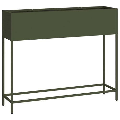 Повдигната градинска саксия Маслиненозелен 100 x 26 x 82 см