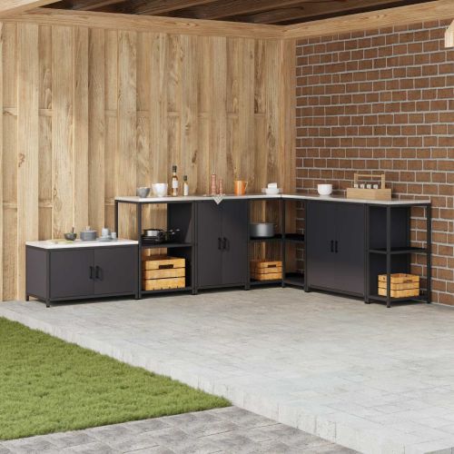 Кухненски шкаф за съхранение HATTEM Черно 60 x 50 x 92 см