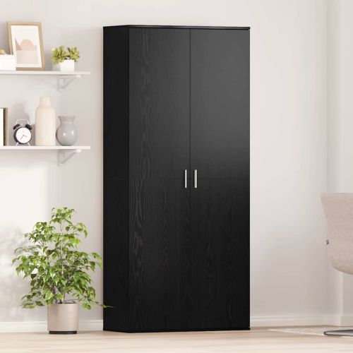 Висока масичка 80 x 35 x 180 см Инженерна дървесина Черен дъб