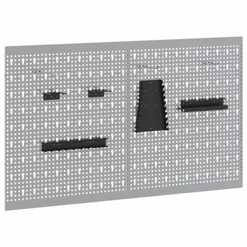 Панел за инструменти 2 бр. Сив 100 x 1 x 60 см Стомана