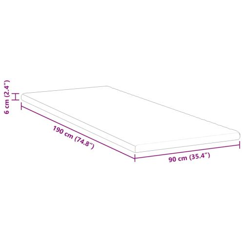 Топер за матрак Бяло 90 x 190 cm Жакардова тъкан