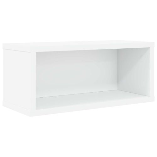 Рафтове за CDs Бяло 40 x 17 x 17 см Инженерна дървесина