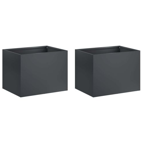 Градинска саксия 2 бр. Антрацит 40 x 30 x 30 см