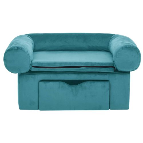 Диван за кучета със съхранение Тюркоаз 75 x 50 x 38см Плюш