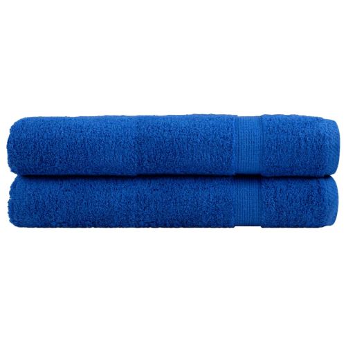 Премиум кърпи за сауна SOLUND 2 бр сини 80x200 см 600 gsm