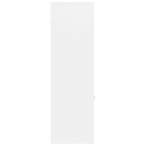Шкаф библиотека, бял, 98x30x98 см, инженерно дърво