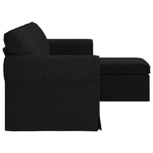 Диван Черно 215 x 138 x 80 см текстил