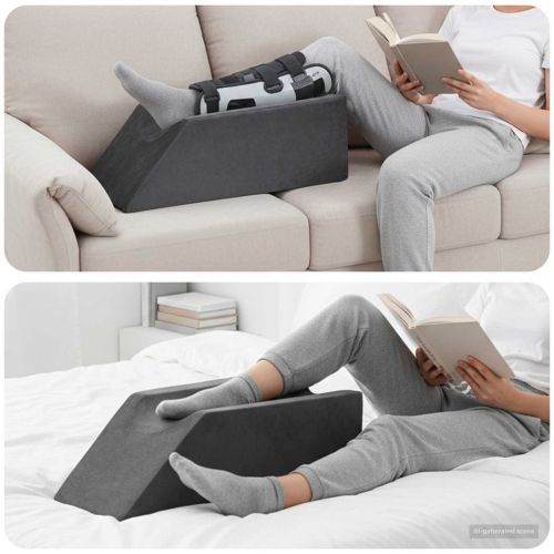 Възглавничка за крака 68 x 25 x 21,5 см Твърд PU пяна Сиво