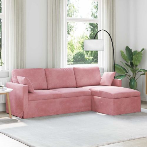 Диван Розово 228 x 134 x 80 см Кадифе
