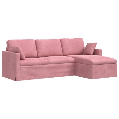 Диван Розово 228 x 134 x 80 см Кадифе