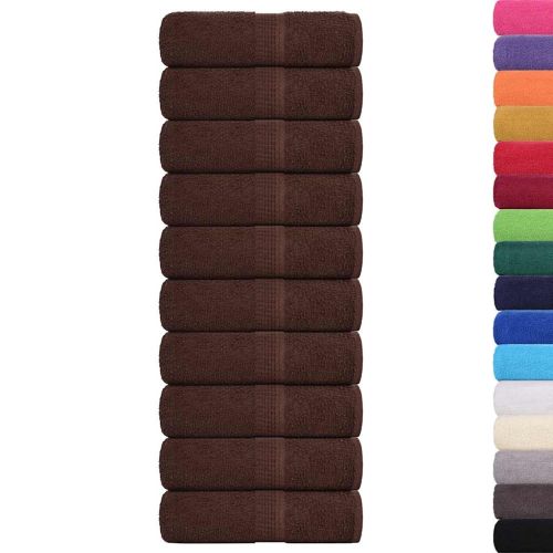 Кърпи за пране FROGN 10 бр. Кафяви 30x30 см 360 г/м²