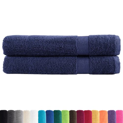 Премиум кърпи за сауна SOLUND 2 бр сини 80x200 см 600 gsm
